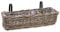 Spetebo Rattan Balkonkasten Natur - 60 x 20 cm - Weide Pflanzkorb mit Halterung - Balkon Garten Blumenkasten Pflanztopf Blumenkorb zum Einhängen an Geländer