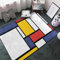 Kinderteppich 3D Wohnzimmerteppich rutschfest Blaue Und Gelbe Unregelmäßige Geometrie Teppiche Jungen Und Mädchen Spielteppich Kinderzimmer Teppich Waschbar 100 X 150 cm - Leicht Zu Reinigen -4C4K7H9