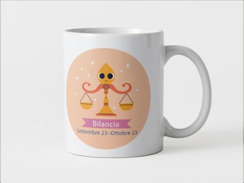 MODA MavillA una Tazza speciale in ceramica 350ml Idea Regalo Originale per ogni occasione (Ceramica, Bilancia)