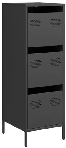 vidaXL Highboard Schwarz 39x35x103,5 cm Stahl