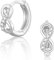 CERSLIMO Creolen Unendlichkeitszeichen 9mm Infinity Ohrringe Silber 925 AAA Zirkonia Unendlich Silberohrringe Schmuck Unendlichkeit Geschenke