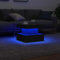 vidaXL Table Basse avec lumières LED chêne Noir 50x50x40 cm, Table d'appoint, Table de Salon, Table latérale, Bout de canapé, Table Centrale