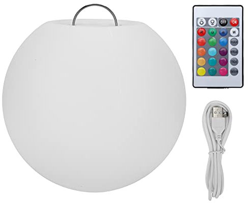 Garosa LED -Kugel -Lampe RGBW 16 Farben 4 Modi USB -Ladung Fernlicht Wasserdicht für Swimming Pool Yard Rasen mit Hängsvorrichtung und Batterie mit Hoher Kapazität