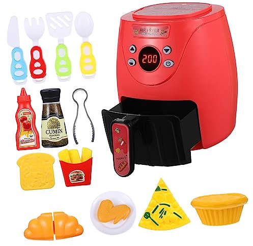 Hemobllo Ensemble de Jouets Cuisine Friteuse à Air Changeant de Couleur pour Garçon et Filles Accessoires de Jeu Cuisine Modèle Éducatif Jouet Interactif pour et Fêtes