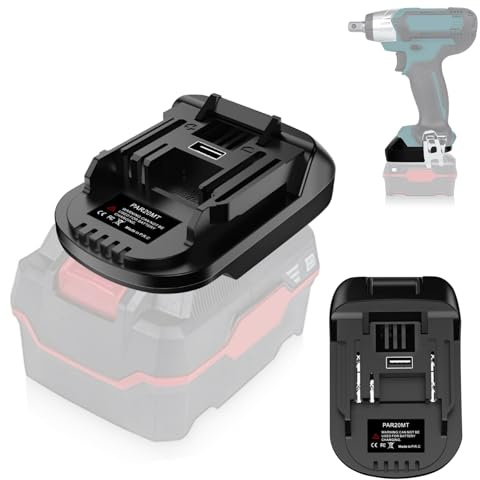 Adaptateur PAR20MT pour Parkside vers Makita, convertisseur de batterie pour batterie Parkside 20V XTeam vers Makita 18V outils électroportatifs (uniquement l'adaptateur)