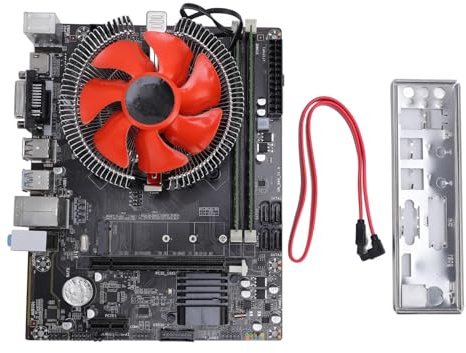 Zunate Kit Scheda Madre B85, RAM LGA1150 8G DDR3, CPU I7 4770 con Ventola di Raffreddamento, Uscite HDMI DVI VGA, USB 3.0, SATA 2.0, con Audio 5.1, per Desktop LGA1150