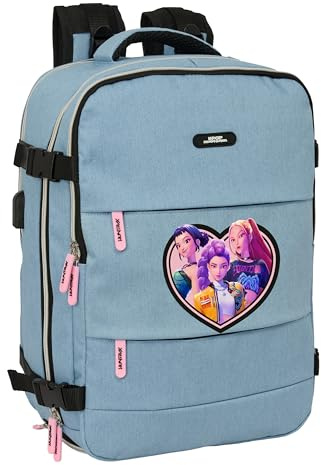 safta K-Pop Demon Hunters HUNTR/X Rucksack, für Laptops mit 39,6 cm (15,6 Zoll), ideal für Jugendliche verschiedener Altersgruppen, bequem und vielseitig, robust, 29 x 19 x 44 cm