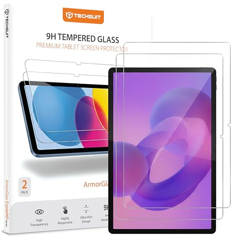 Techsuit Displayschutzfolie 2er Pack für Lenovo IdeaTab Pro 12.7 2025 Gehärtetes Glas mit 9H Härte, HD Klarheit, Stoßschutz, Einfache Installation, ArmorGlass CrystalHD