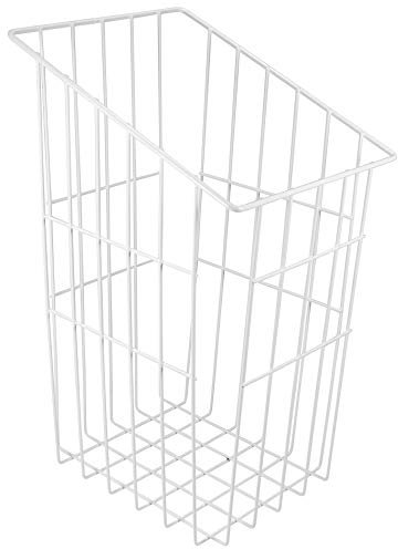 Gedotec Gitterkorb Wäschekorb Weiß mit Einhänge-Funktion - BxT: 240 x 290 mm - Made in Germany - Stapelbarer Wäsche-Sammler für Schrank & Aufbewahrung - Wäschesammler Korb