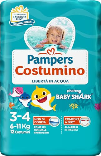 Pampers Pampers Il Costumino, 12 Pannolini, Taglia 3 (6-11 Kg)
