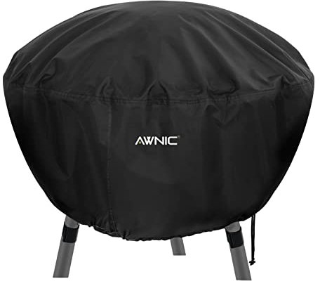 Awnic Feuerschale Abdeckung Deckel, 80 cm Schutzhülle 420D Polyester Ø80×50cm Feuerstellenabdeckungen Feuerschalen für Den Garten Abdeckhaube