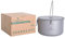 Boundless Voyage Juego de ollas de titanio de 2900 ml con gran capacidad para acampar, juego de utensilios de cocina portátiles para exteriores con mango plegable Ti15120A