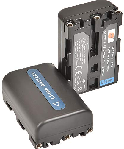 NP-FM50 NP-FM55H DSTE Lot de 2 batteries de rechange, compatibles avec Sony NP-FM30 NP-FM51 CCD-TR108, CCD-TR208, CCD-TRV116, CCD-TRV118, CCD-TRV126, CCD-TRV128, CCD-TRV138 pf Chargeur de batterie