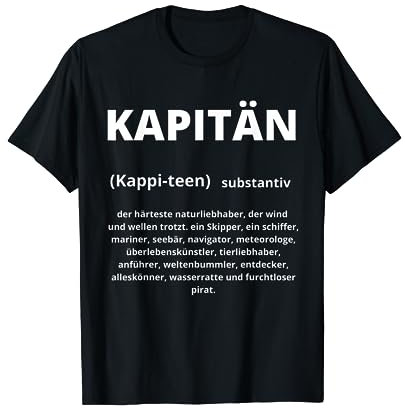 Kapitän Substantiv Definition eines Kapitäns - Captain T-Shirt