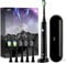 JTF Sonic Electric Toothbrushes for Adults,Sonic Toothbrush with 5 Modes and 2 Mins Smart Timer,Power Toothbrushes with 6 Heads and Travel Case,One Charge for 60 Days Use,Black