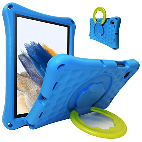 DJ&RPPQ - Funda infantil para Samsung Galaxy Tab A8 de 10.5 pulgadas 2022, ligera, EVA, a prueba de golpes, con mango giratorio de 360 grados, funda plegable y soporte para Galaxy Tablet A8 de 10.5