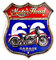 DiiliHiiri Route 66 Vintage Schild – Route 66 Leuchtschild Metall mit LED Dekoration Haus Retro Wand | 47 x 43 x 5 cm