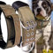 Hundehalsband für Große Hunde - 5 cm Breites Halsband mit Griff für Extragroße Hunderassen, Khaki, Weich Gepolstertes Neopren Nylon Hunde Halsband für Grosse Hunde Big Dog Collar 43-56cm