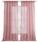 MIULEE Gardinen mit Pompons-Hübsche Altrosa Transparent Gardinen für Kinderzimmer Mädchen, 2 Stücke Vorhang mit Pompons mit Stangendurchzug Durchsichtig Vorhang mit Bommeln, Jeder H 245 X B 140cm