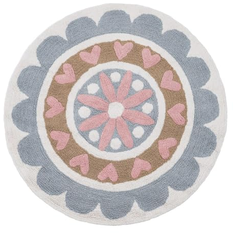 Kinderteppich Blume Baumwolle 100 cm