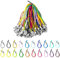 Swpeet 200Pcs 2.3 Length Mixed Colors Lightweight Lanyard Phone Ring Strap, Mobile Cell Phone Cords Lariat, Hand Wrist Lanyard Strap String for Cellphone USB Drive Keychain DIY Jewelry