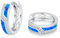 ZIPPICE Blau Opal Ohrringe Damen 925 Sterling Silber Creolen Klein Opal Schmuck Geschenke für Frauen Ehefrau Mädchen
