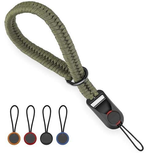 SUNYA Camera Wrist Strap for Photographers with Quick Release Buckle Paracord Rope Camera Hand Strap Compatible for DSLR or Mirrorless Camera