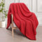 Whale Flotilla Kuscheldecke Sofadecke Wohndecke Tagedecke, Weiche und Warme Flanell-Decke, 150x200 cm, Rot