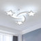 Dorlink 3 Star LED Ceiling Light, Kids Bedroom Ceiling Light 40W 3600LM, Children's Lighting Fixture, 6500K Cool White Semi Flush Ceiling Lamp, Acrylic Art Deco Chandelier for Kids Room, Living Room