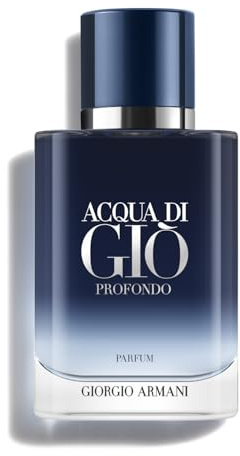 Armani Beauty – Acqua di Giò Profondo – Parfum – Cologne for Men – Fougère Aromatic & Ambery Men’s Fragrance – Bergamot, Everlasting essence, Cistus & Patchouli Notes - 1.0 Fl Oz