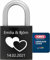 ABUS Liebesschloss mit Gravur und Schlüssel - Personalisiert mit Namen und Datum - Geschenk für Paare zur Hochzeit oder Verlobung - Valentinstagsgeschenk - graviertes Vorhängeschloss 72/40 (Schwarz)