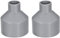 TOP-VIGOR Lot De 2 Raccords Réducteurs PVC DWV 20mm x 50mm Adaptateur De Tuyau Pour Réduction De Diamètre, Connexion Étanche Pour Systèmes D'Eau Potable Et Construction, Gris