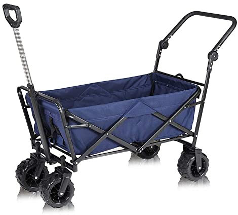 HUIBBGO Faltbarer Gartenwagen mit Futter für Camping und Einkaufen im Freien