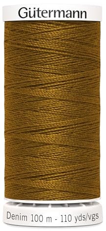Nähmit - Gütermann DENIM 100-Meter Jeansgarn hochwertig und reißfestes Nähmaschinengarn + GRATIS FARBKARTE (A08-2040)