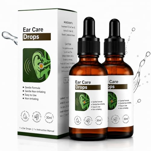 Gocce Orecchie con Contagocce,cerume orecchie pulitore,Pulisci Orecchie per Uso Domestico,rimuovi cerume orecchie,20ml per Applicazione Facile e Cura Delicata