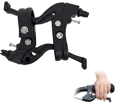 Leva Freno Bici Bambino Universale - Freni Bicicletta per Ricambio Accessori Ciclismo, Componente di Frenata Sicura per Bici da Ragazzo e Ragazza, Design Ergonomico e Resistente, Colore Nero