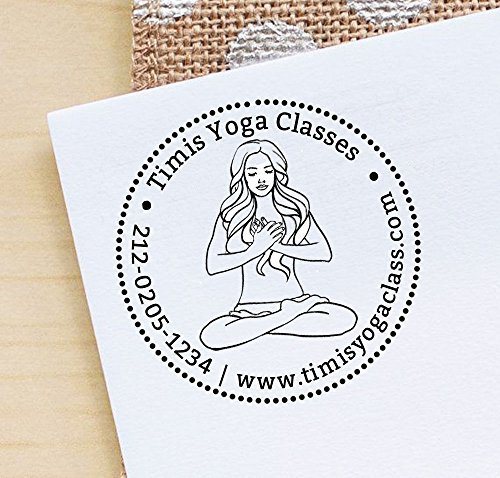 Meditations-kundenspezifische Stempel Personalisierte Selbst-Tinte runde Yoga-Briefmarken-Geschenk-Idee