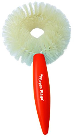 Bross'Playa : Brosse de Plage Anti Sable - 100% Soie Naturelle -Orange