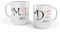 iTRONiK Love Heart Mummy and Daddy 2025 Mugs Set, Perfect for New Parents Mum and Dad, White, 11 Oz Mugs