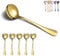 Kyraton 6-Piece 19 cm Stainless Steel Round Spoons with Gold Titanium Plating - Gold Dinner Table Spoons, Silverware Set, Dishwasher Safe