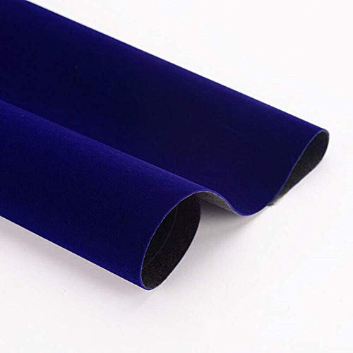 Taogift Película de Vinilo autoadhesiva Velvet Flock Muebles Pegatina Forro para exhibiciones de Joyas Estante Cajón Cómoda Armarios Forro Artesanía Decoración (Azul, 45CMx2,5M)
