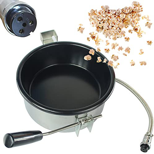 Accesorios para Aire Caliente Palomitero, Olla de 8 oz, Piezas EléCtricas de Manivela para Hacer Palomitas de Maíz, Sartén Antiadherente,3 Holes,25mm