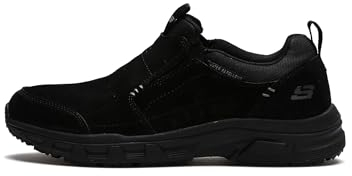 Skechers Relaxed Fit Oak Canyon, Sneaker Uomo, Black Suede Trim, 42 EU