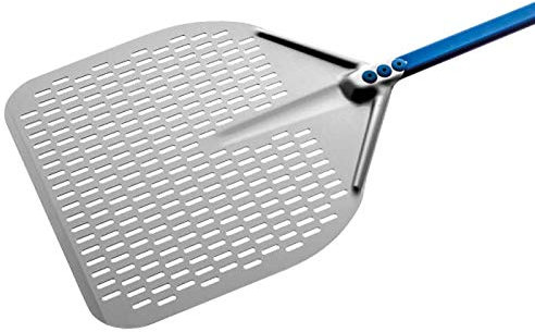 A-45RF/150 Pelle à pizza en aluminium anodisé rectangulaire 45 x 45 cm avec manche 150 cm