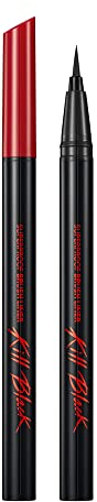 Clio Kill Superproof Brush Eyeliner – ultrafein, wischfest, langanhaltend, lebendige Farbe – Schwarz – 0,55 ml