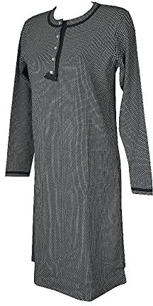 RAGNO Camicia da Notte Donna Invernale Manica Lunga Scollo Serafino Cotone Interlock Articolo DA55NK, 139F Fantasia Notte, 48
