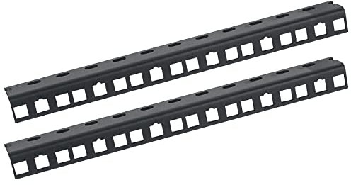 HMF 66806-02 Guida rack per armadio server | 2 pezzi | 10 pollici | 6 U | Nero
