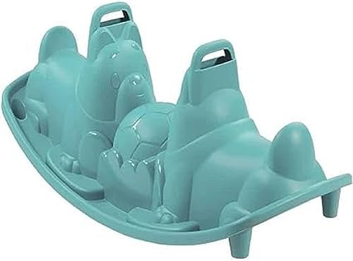 Smoby Dondolo per bambini, colore blu tempesta, ergonomico e divertente, sedili con due maniglie, trattamento anti-UV, LxAnxAl: 115 x 49,5 x 50,7 cm (830208)