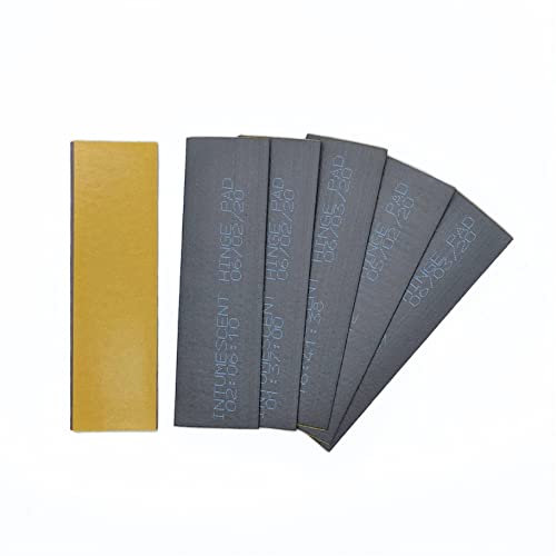 Pack of 100 Fire Essentials 100 x 30 x 1.0mm Graphite Intumescent Hinge Pads, Self Adhesive