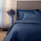 Manifattura Tessile Einfarbige Baumwoll-Satin-Bettwäsche - Blau, 90x200 Single Maxi